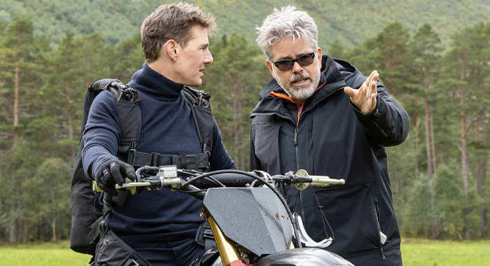 Tom Cruise and director Christopher McQuarrie on the set of Mission: Impossible - Dead Reckoning Part One (2023)